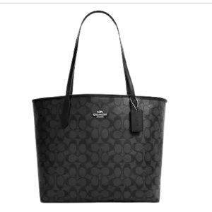 Coach Black Signature Tote
